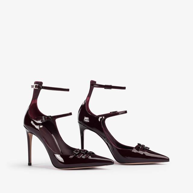 Le Silla Décolleté con listini vernice rossa cherry Hotsell