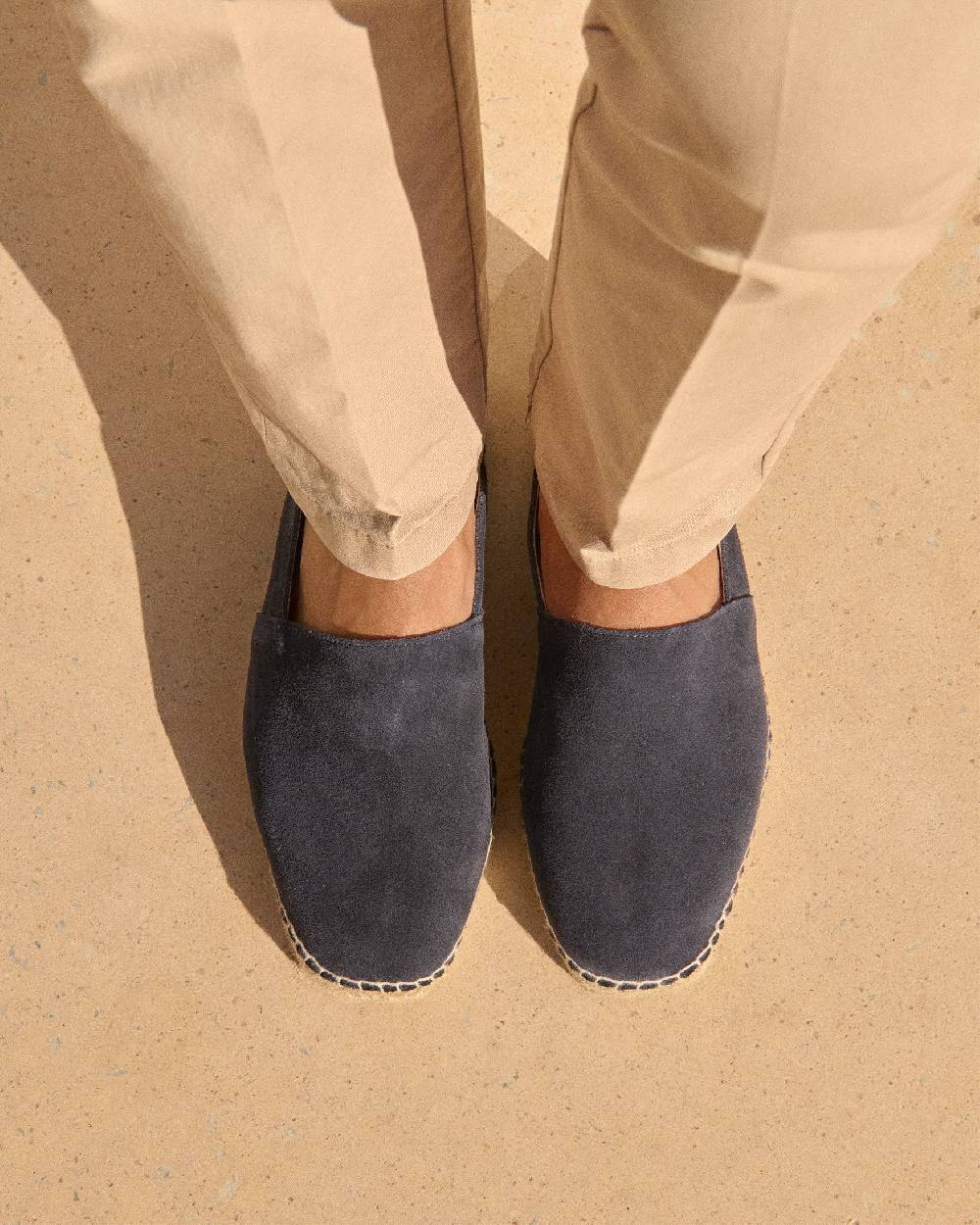 Manebí Suede Square Toe Espadrilles - Hamptons Patriot Blue Hotsell