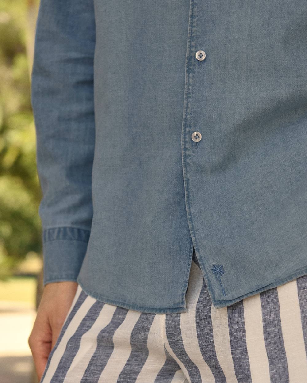 Manebí Lenim: Linen Denim|Panama Shirt Vendita