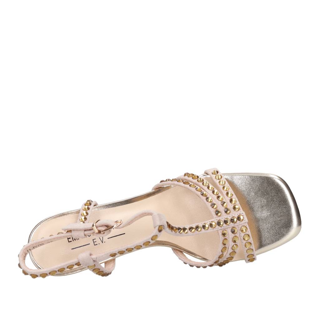 EMANUELLE VEE Sandali in pelle e strass Saldi
