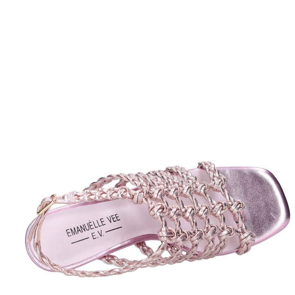 EMANUELLE VEE Sandali infradito in pelle ed ecopelle Italia
