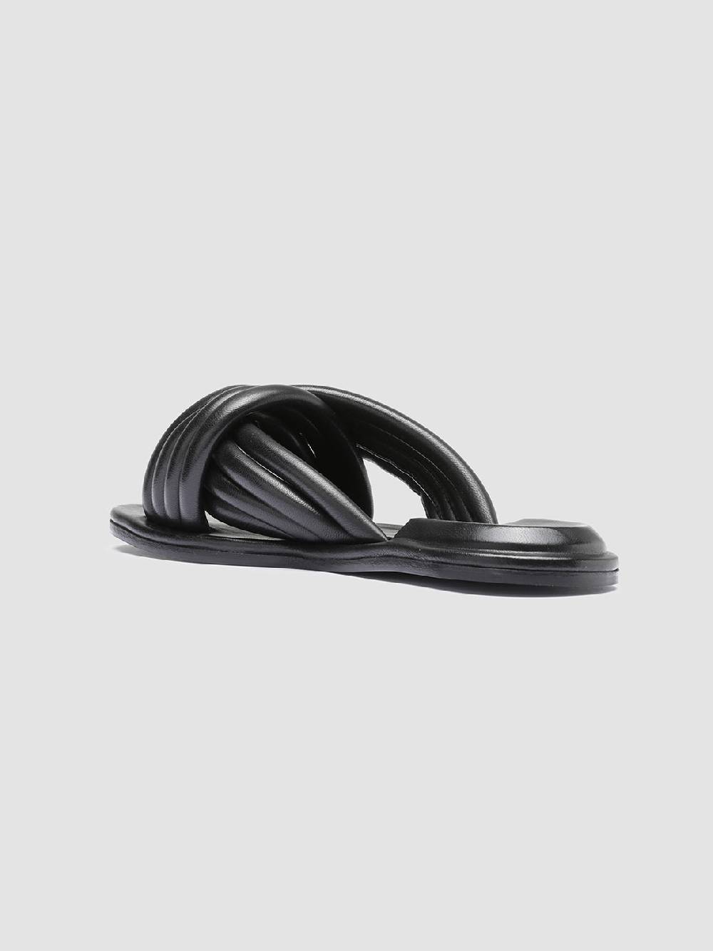 Officine Creative CYBILLE 004 Sandali in Pelle Nera Prezzo Ridotto