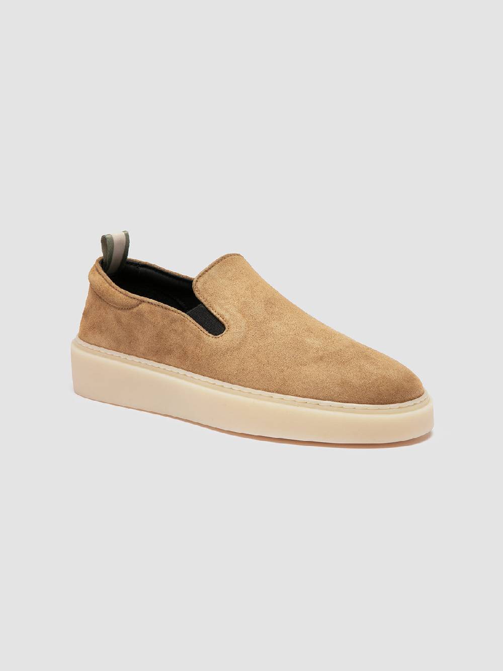 Officine Creative MUSKRAT 102 Sneaker Slip-On in Pelle Tortora Nuova