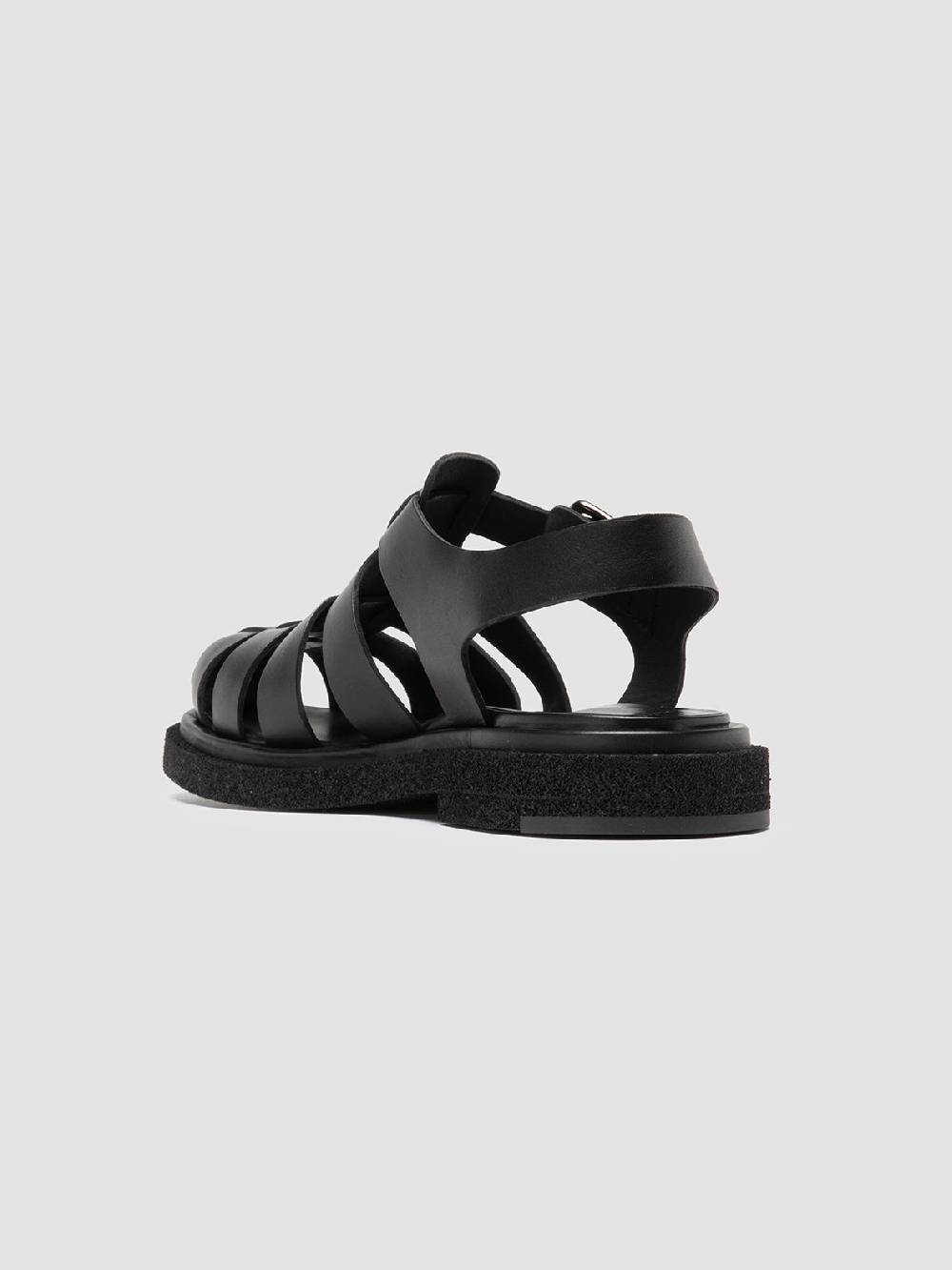 Officine Creative TONAL 18 Black Leather Sandals Novità
