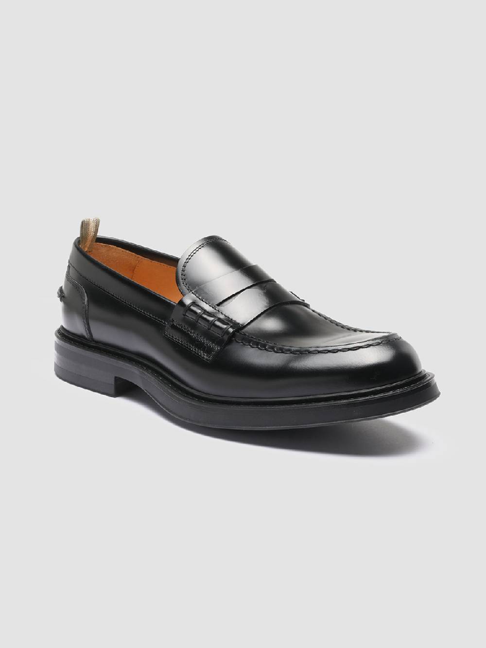Officine Creative UNIFORM 001 Mocassini Penny in Pelle Nera Nuovo