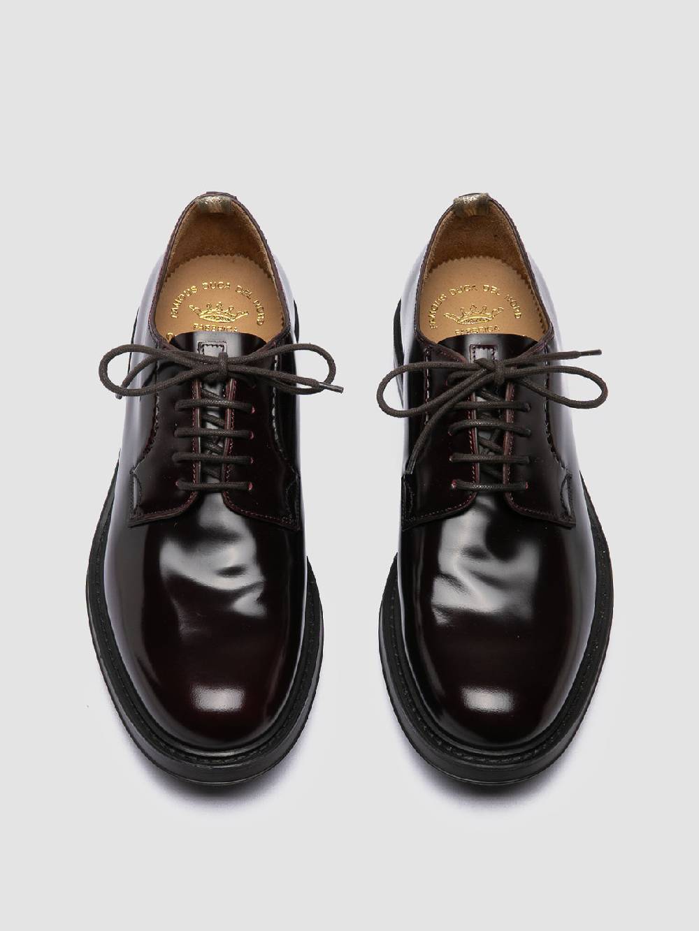 Officine Creative UNIFORM 003 Derby in Pelle Bordeaux Saldi