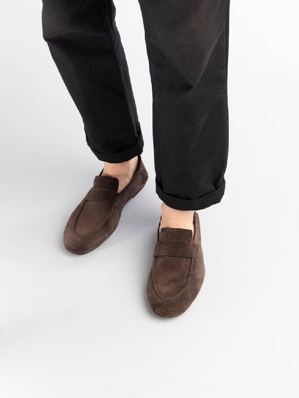Officine Creative C-SIDE 001 Mocassini in Pelle Scamosciata Tortora Italia