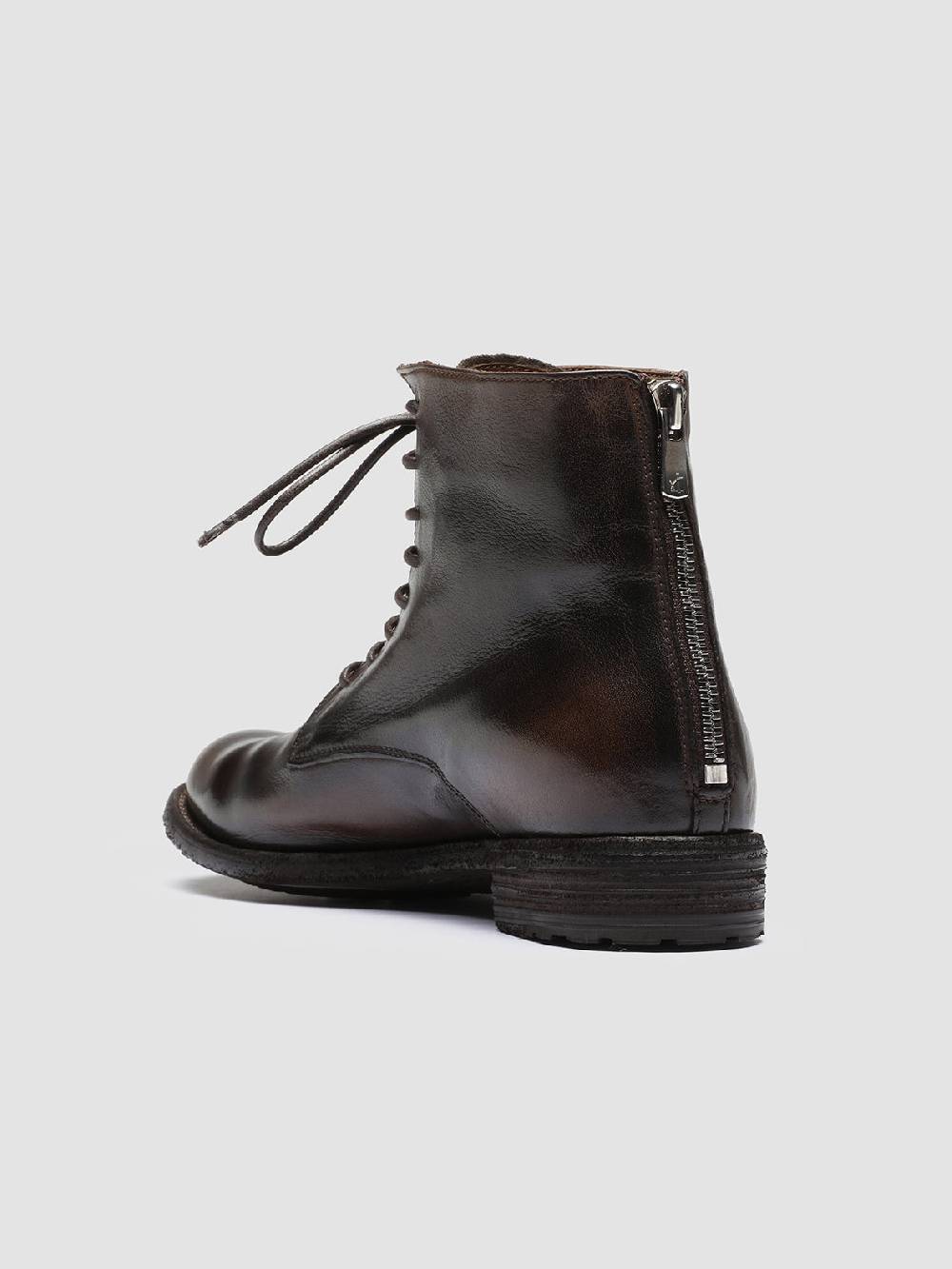 Officine Creative LEXIKON 123 Stivaletti in Pelle Marrone con Zip 2025