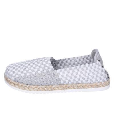 scarpe donna CAFè NOIR espadrillas argento tessuto bianco MEA901 BF480 Offerte