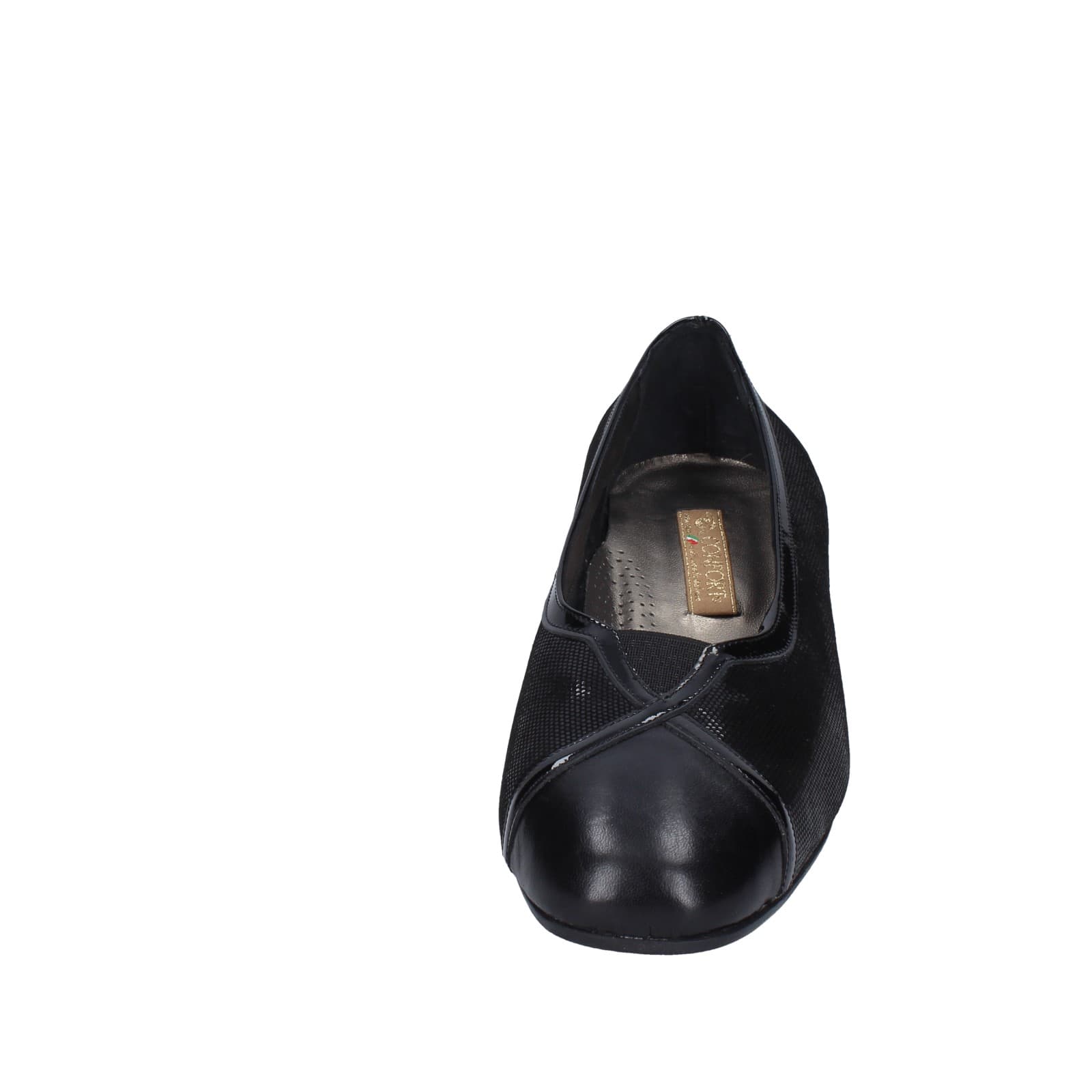 scarpe donna CONFORT decollete nero pelle vernice 3735 EZ335 Offerte