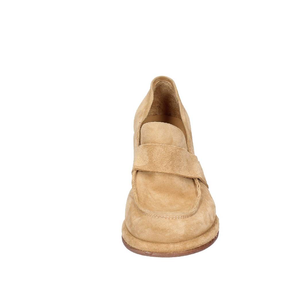 scarpe donna MOMA mocassini beige camoscio 44401E VINTAGE EX469 Pezzi Unici