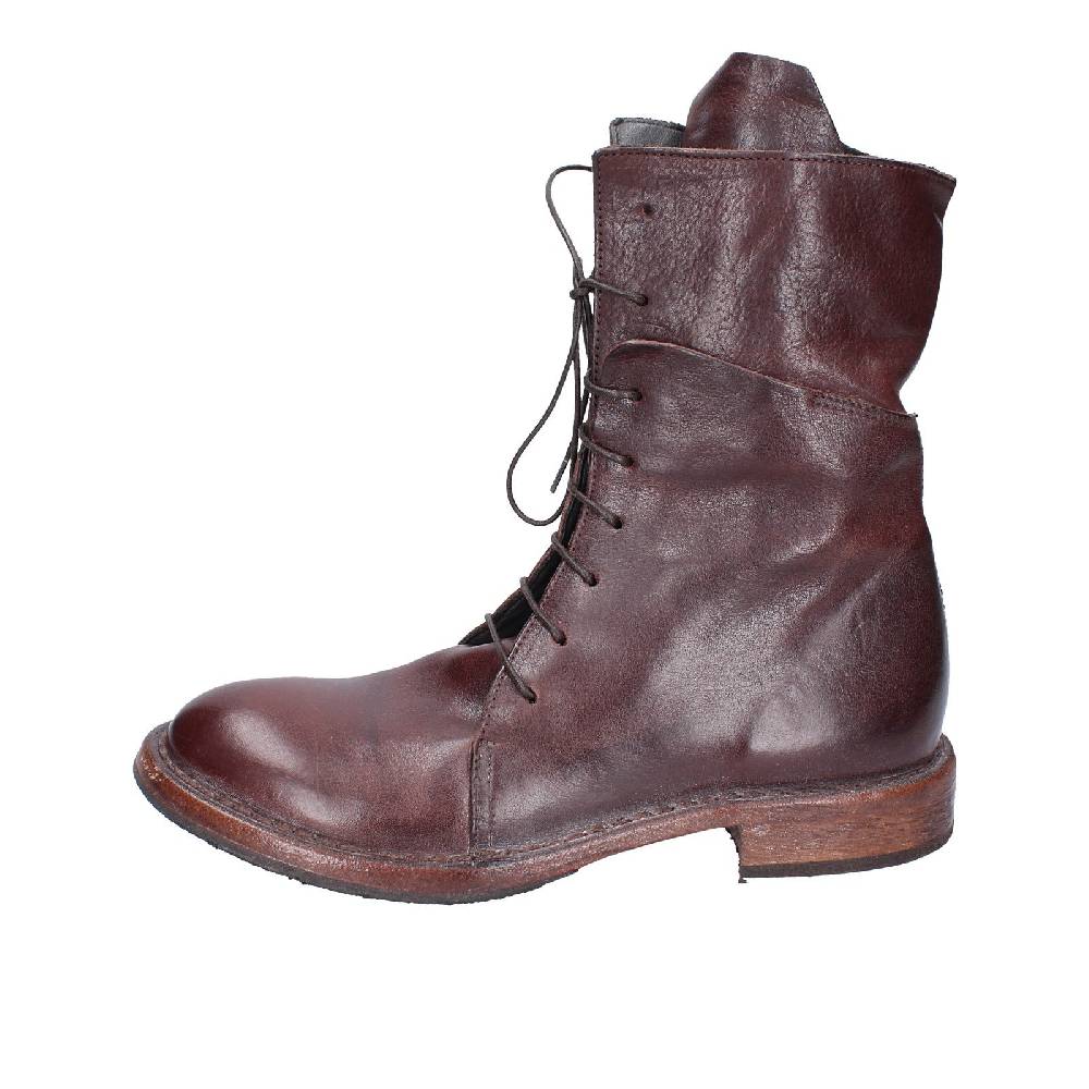scarpe donna MOMA stivaletti marrone pelle 1CW195 VINTAGE EX492 Nuova