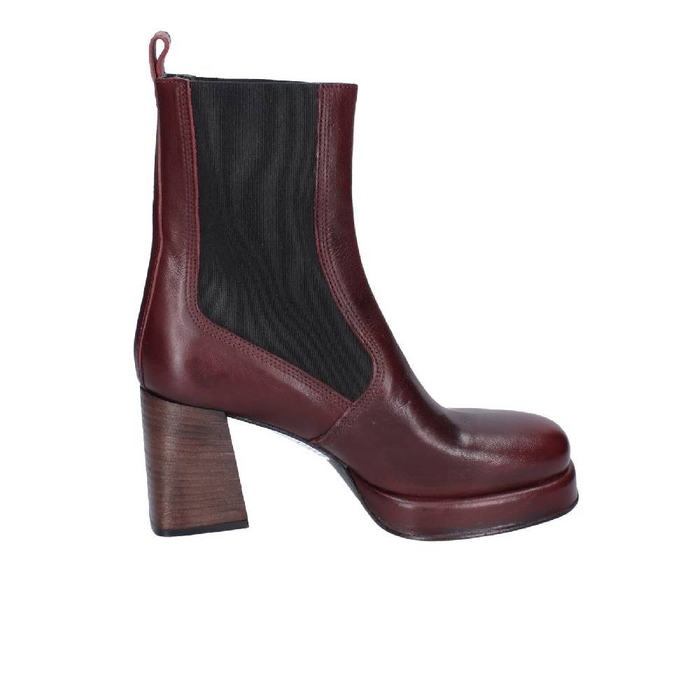 scarpe donna MOMA stivaletti bordeaux pelle 83302C EY534 Fino Al -60%