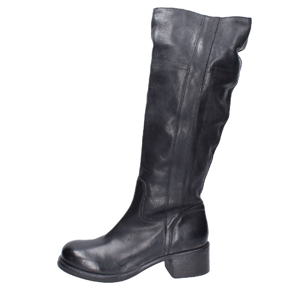 scarpe donna MOMA stivali nero pelle 72306D VINTAGE EX511 Italy