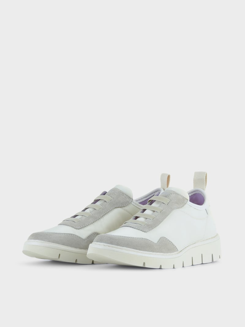 Panchic SLIP ON P05 DONNA IN NYLON E SUEDE NEBBIA In Linea