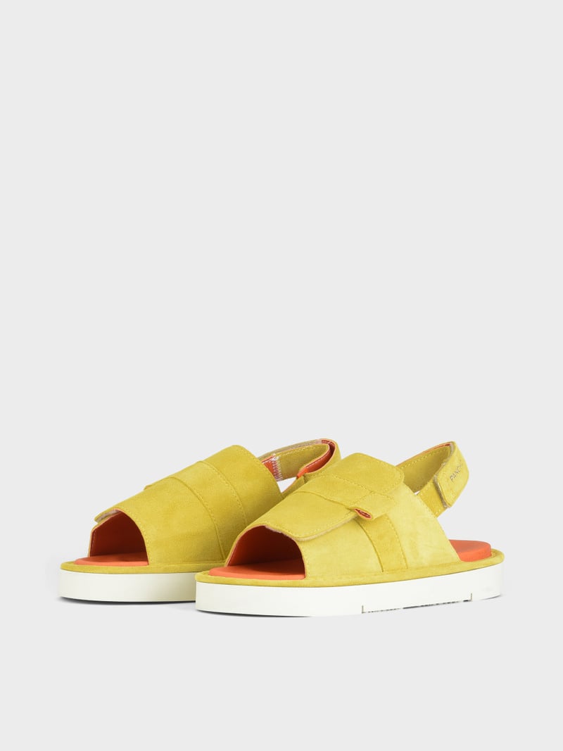 Panchic SANDALO P67 UOMO IN SUEDE E MICROFIBRA GIALLO Novità