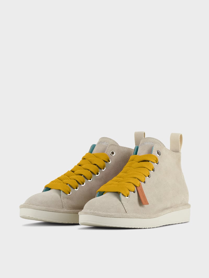 Panchic POLACCHINO P01 UOMO IN SUEDE NEBBIA-GIALLO Acquista Ora