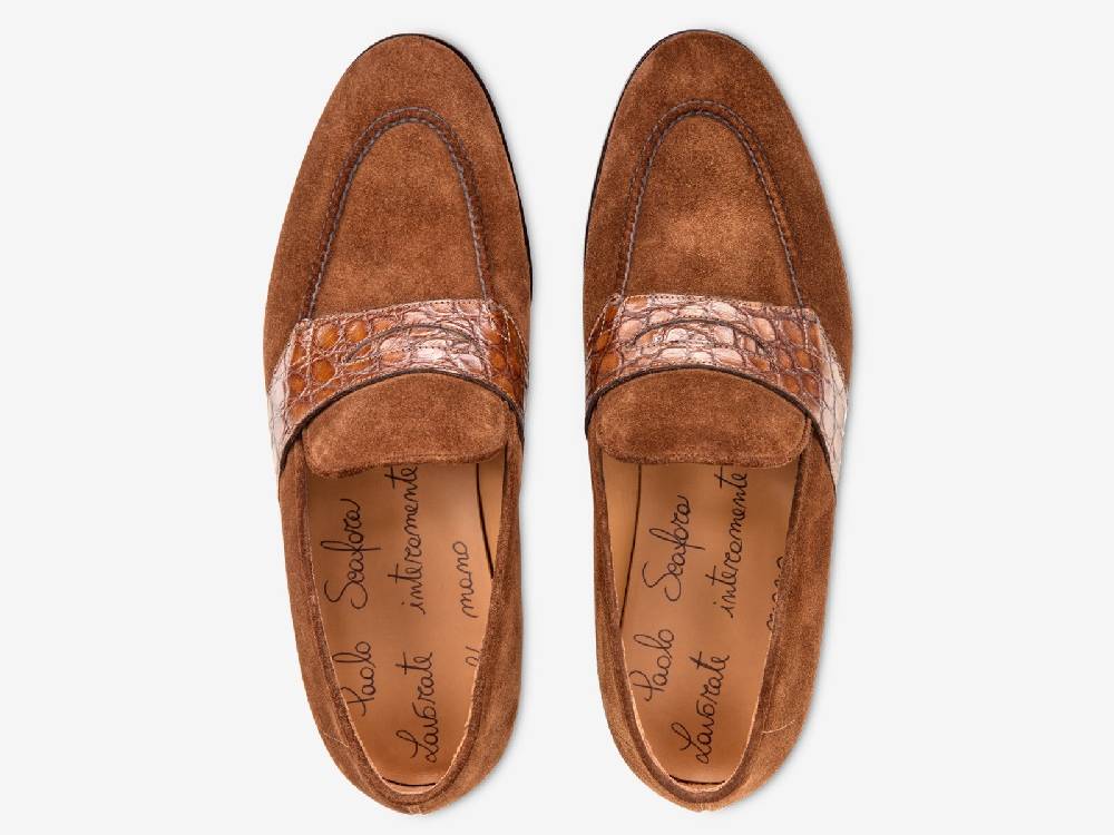 Paolo Sartori Art. 726 Loafer in Suede Snuff Soddisfazione Garantita