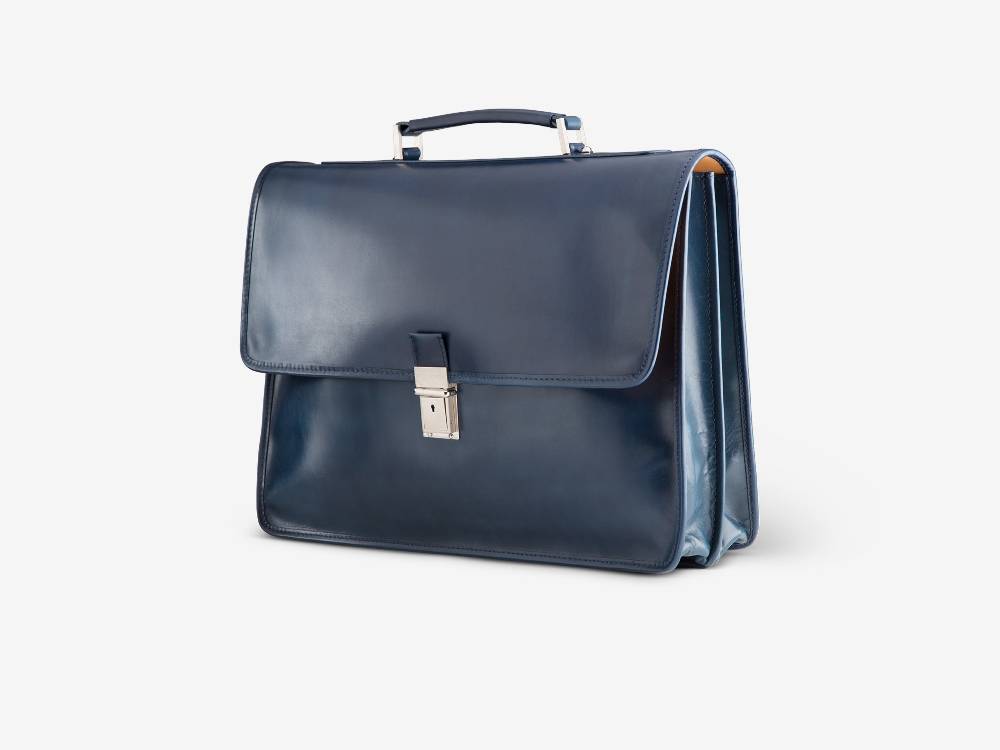 Paolo Sartori Briefcase Briefcase in pelle Anticata Oceano Nuovo