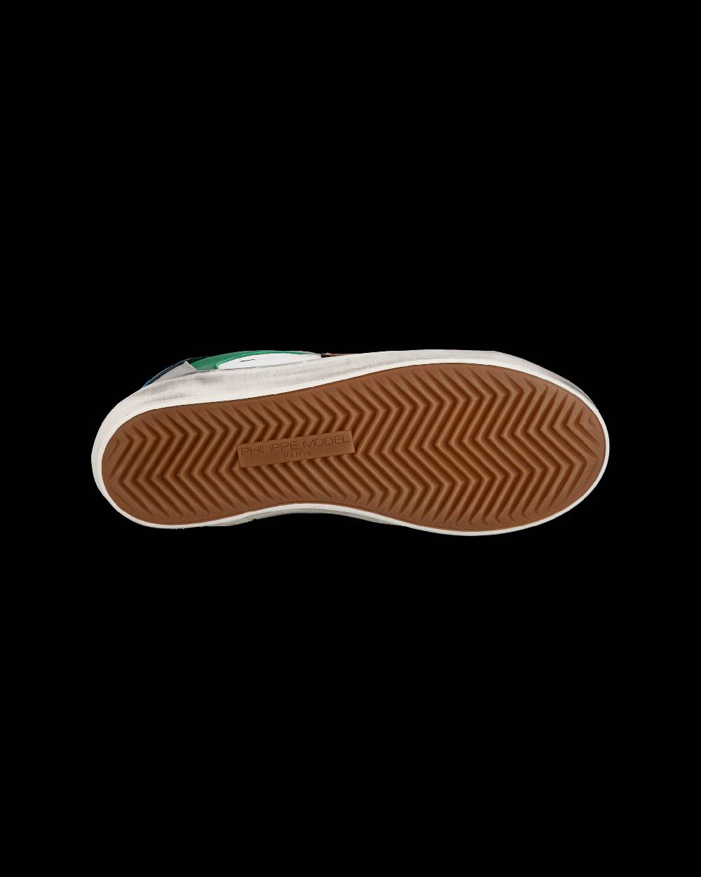 Philippe Model Sneakers Paris basse da Ragazzo in pelle, Bianco Verde Shopping Online