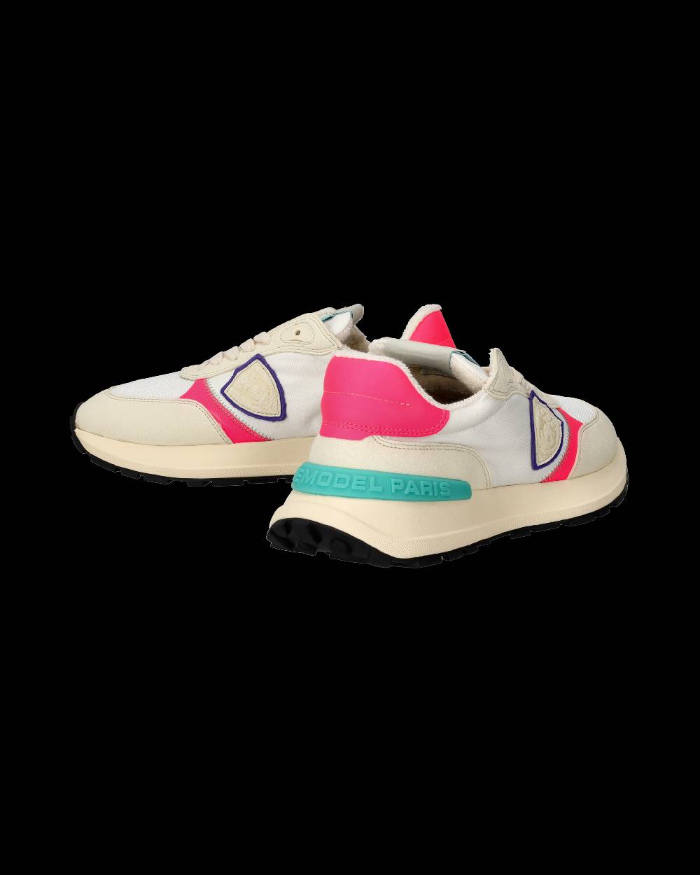 Philippe Model Sneakers Antibes da Donna Bianche e Fucsia in Tessuto Tecnico Novità