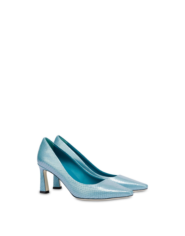 Pollini Décolleté Con Stampa Pitone Iridescente Cote D'azur Pool Promozione