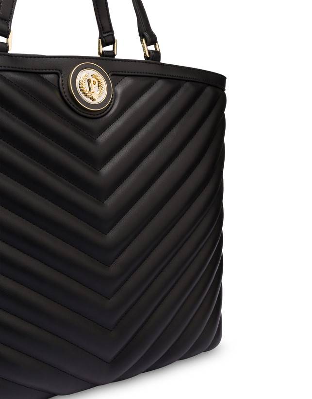 Pollini Tote Bag Matelassé Sunbeam Nero Italia