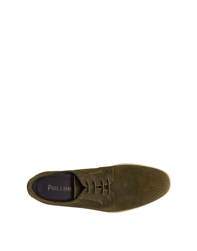 Pollini Derby In Scamosciato Traforato B-light Militare Vendite Flash