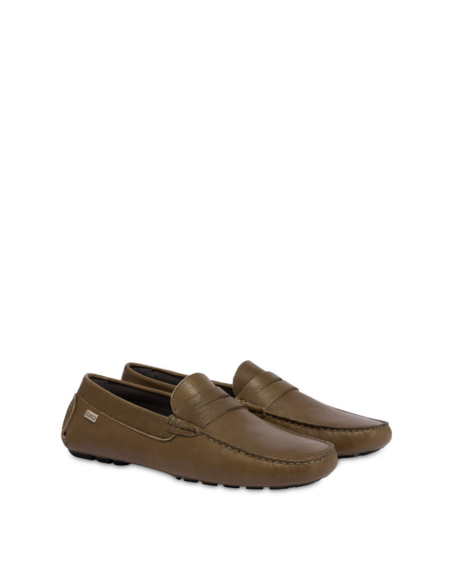 Pollini Mocassini In Nappa Eazy Militare Italy