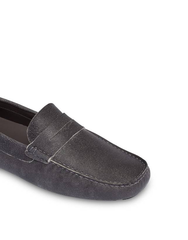Pollini Mocassini In Capra Drivers Grafite Italia