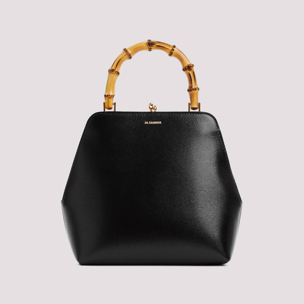JIL SANDER  Borsa a Spalla Piccola Jil Sander Goji Nera in Pelle Vendita Calda