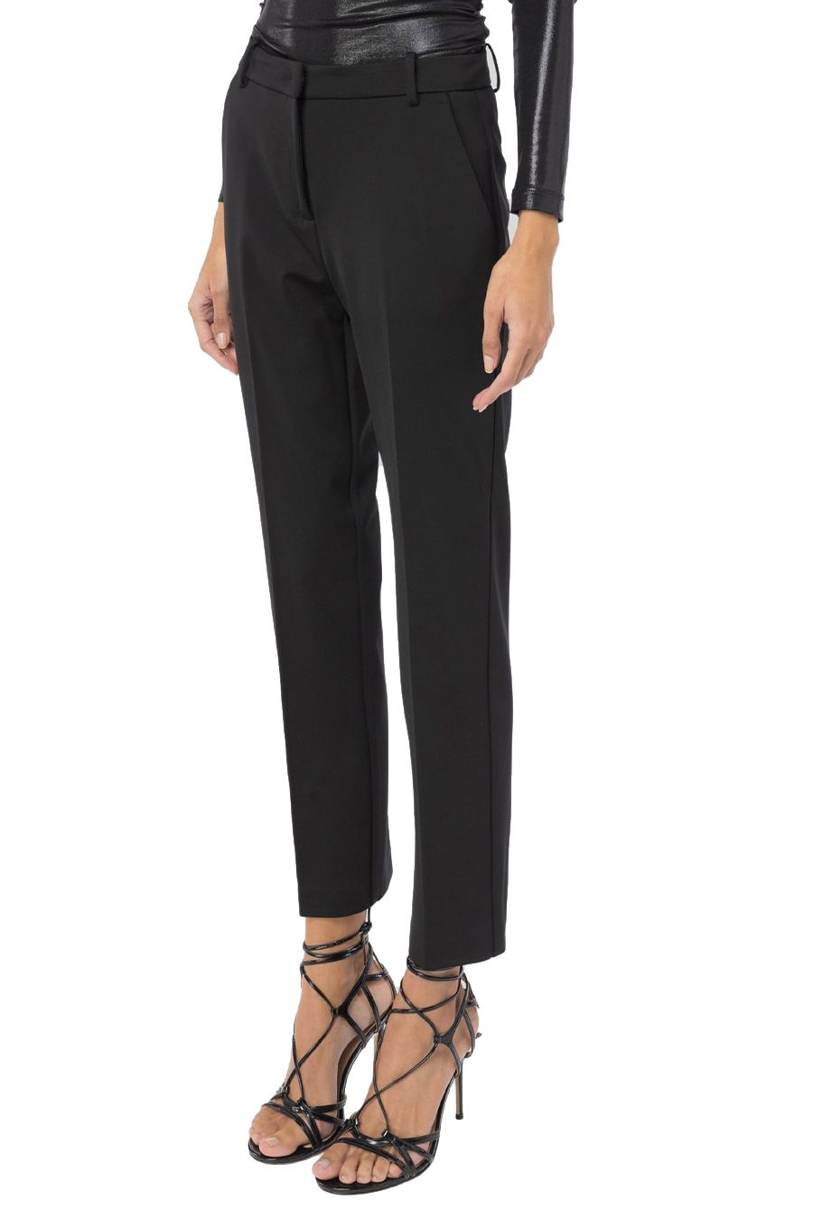 PINKO  Pantaloni Neri in Misto Viscosa PINKO da Donna Shopping Online