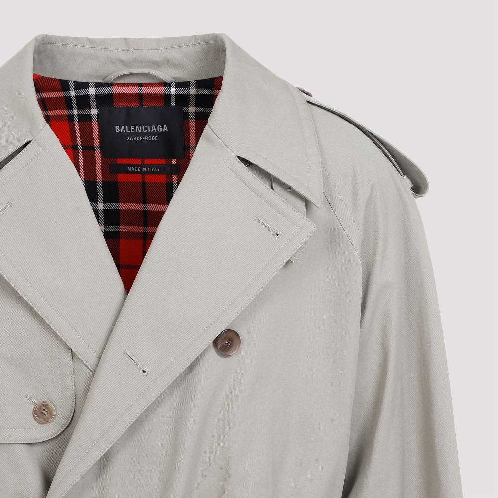 BALENCIAGA  Cappotto Cotone Beige Militare Balenciaga Donna Qualità Garantita