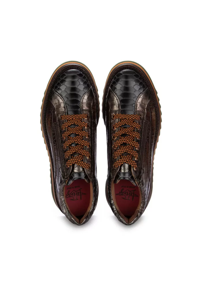 LORENZI | SCARPE ALLACCIATE ANACONDA MARRONE NERO Saldi