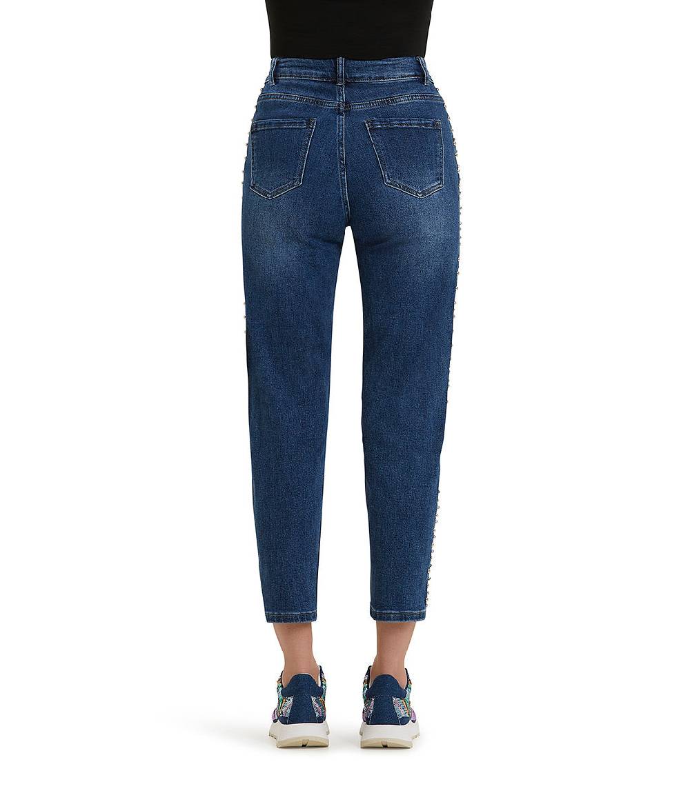 Loriblu Jeans a gamba dritta con cristalli Spedizione Gratuita