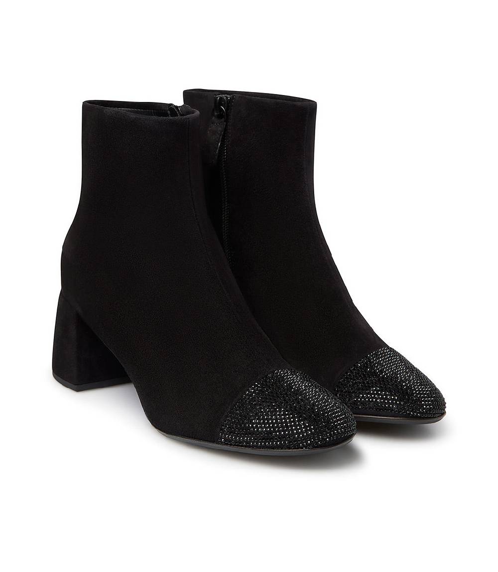 Loriblu Stivaletto camoscio nero con cristalli Negozio
