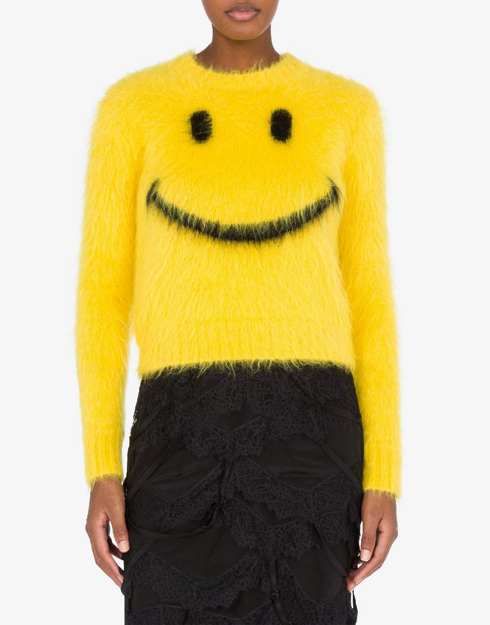 Love Moschino Pullover in mohair garzato Smiley Offerte