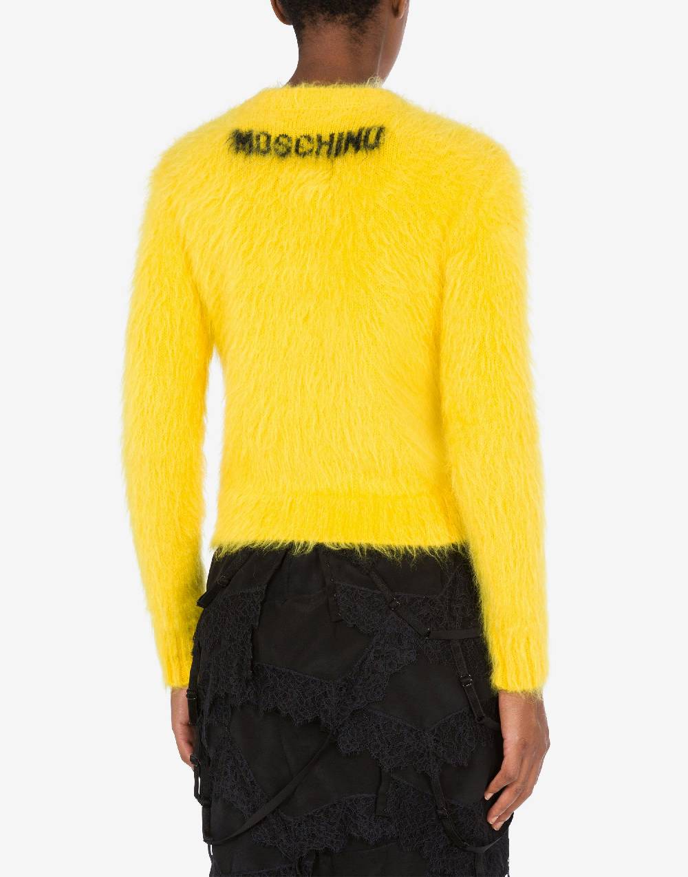 Love Moschino Pullover in mohair garzato Smiley Offerte