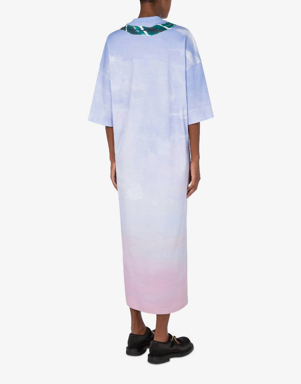 Love Moschino Abito in interlock di cotone In The Cloud Saldi Di Fabbrica
