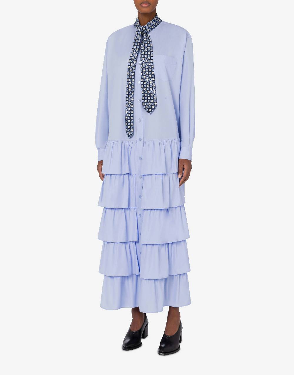 Love Moschino Abito in popeline di cotone Tie Sottocosto