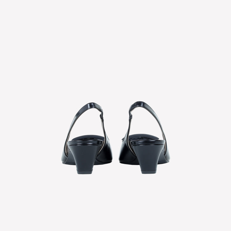 Roberto Festa SLINGBACK IN VITELLO SPAZZOLATO NERO CON FIBBIA GOMMATA DORIEN Offerta