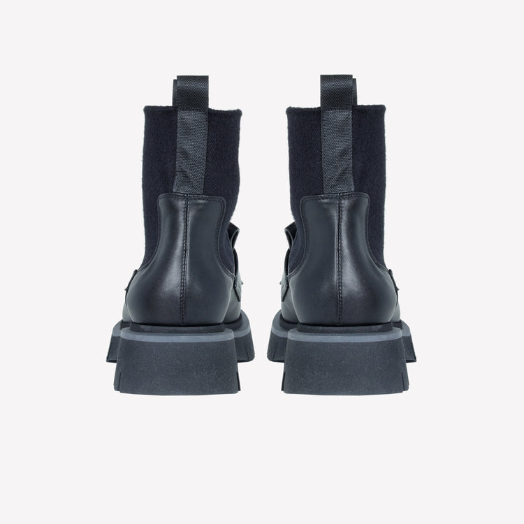 Roberto Festa ANKLE BOOT IN VITELLO CON ELASTICO IN LANA E FRANGIA IN PELLE PAULA Moda