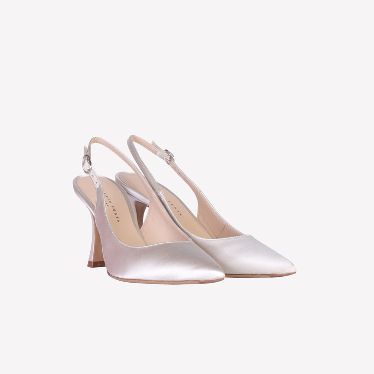 Roberto Festa SLINGBACK IN RASO PERLA LAVINIA Qualità Garantita