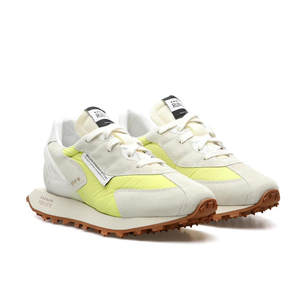 RUN OF Lime/B sneakers in pelle scamosciata e nylon color lime 2025