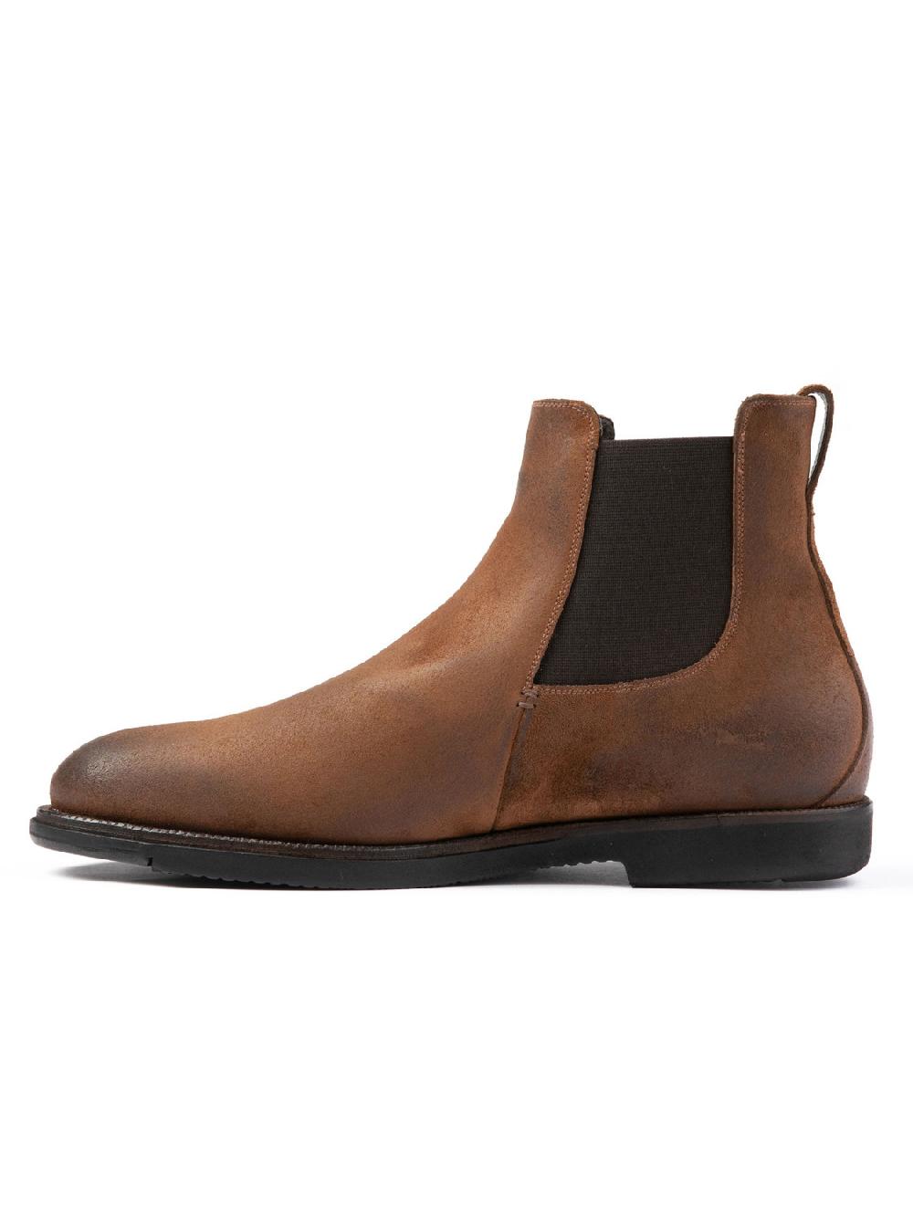 Silvano Sassetti Stivaletti in suede color brandy Vendita Economica