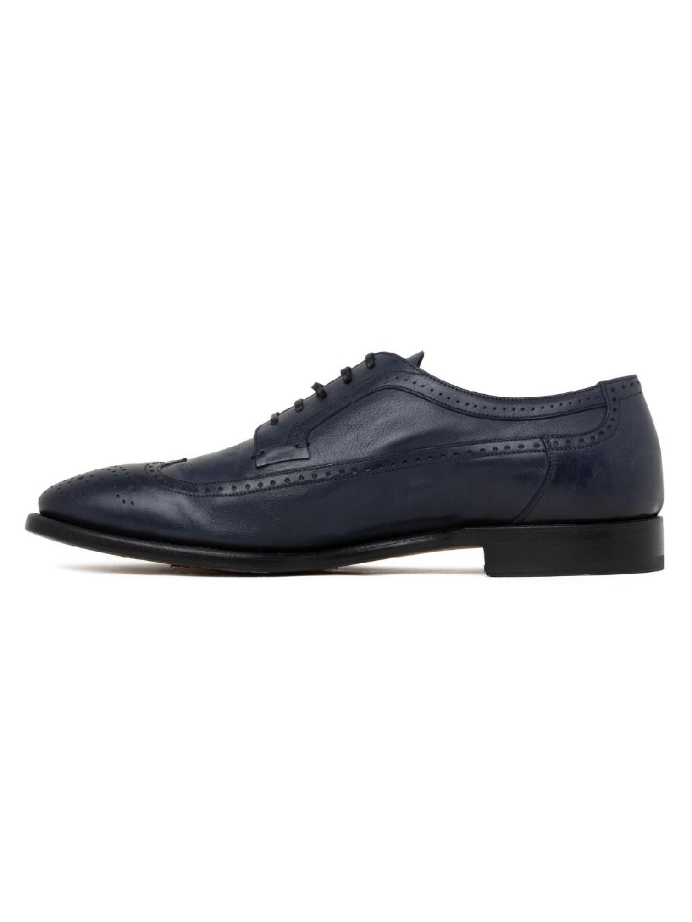 Silvano Sassetti Scarpe Derby in pelle blu Soddisfazione Garantita