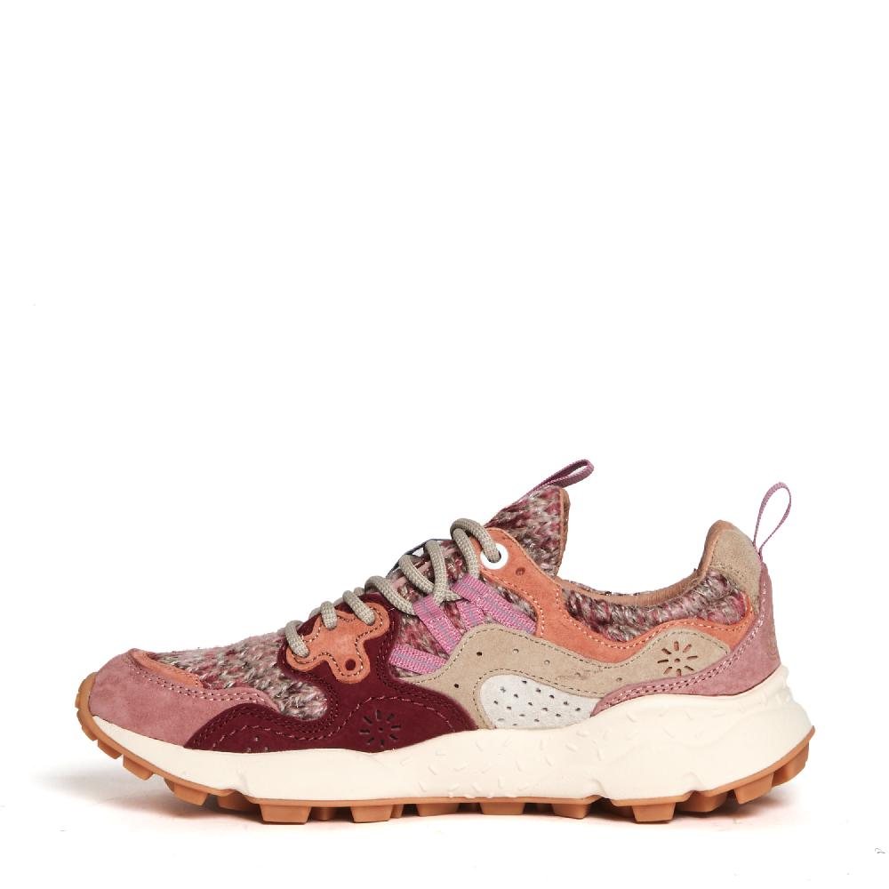 Sorelle Perego sneakers rosa e bordò in lana Saldi