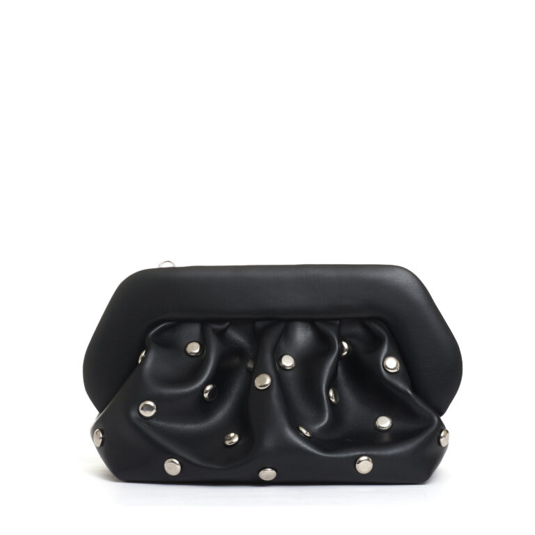 Sorelle Perego clutch nera borchie argento Spedizione Gratuita