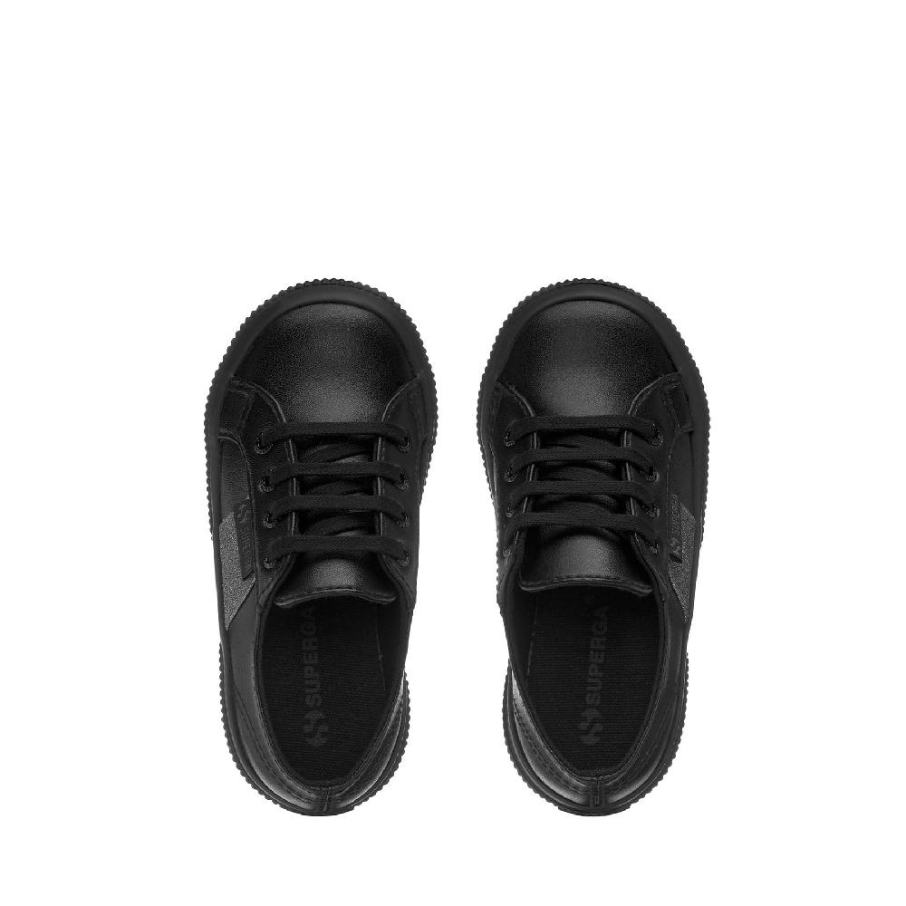 Superga 2750 KIDS SYNTHETIC MATERIAL GLITTERTOTAL BLACK Affare Del Giorno