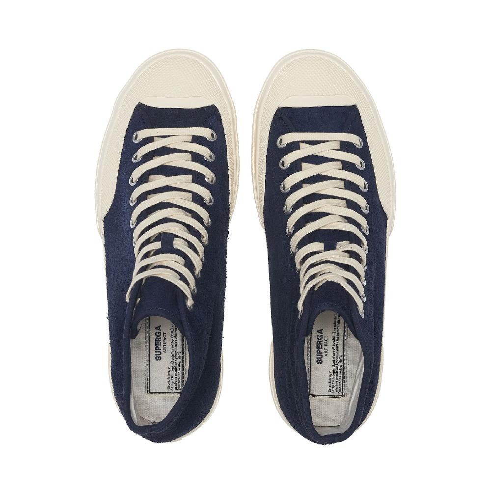 Superga 2433 WORKS HAIRY SUEDENAVY-OFF WHITE Saldi